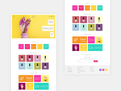 Nailed it! Online shop landing page landingpage nail polish shop ui ux webdesign website