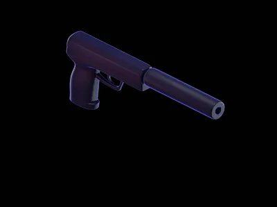 Pistol - 3D Animation 3d animation blender branding c4d clean csgo dark esport glow gun icon iconography icons illustration isometric pistol render usp