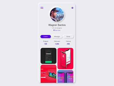 Daily UI 006 - User Profile concept dailyui dailyui006 dailyui06 dailyui6 design mobile neumorphism product design profile ui ux xd