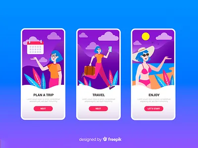 Travel Onboarding App Screens app design artwork graphics illustration illustrator ui ux webdesign