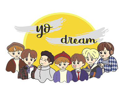 NCT DREAM animation design drawing illustration ilustrator