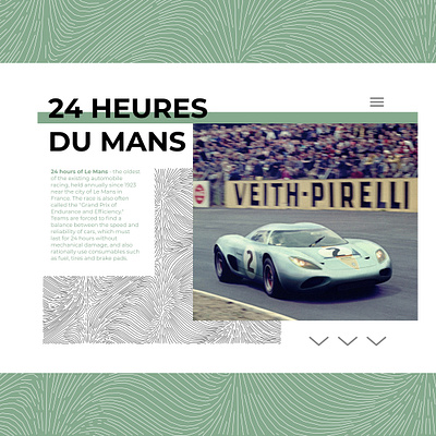 Concept of racing -Le Mans 24- design landing landing page lemans main page minimal racing ui ux web website