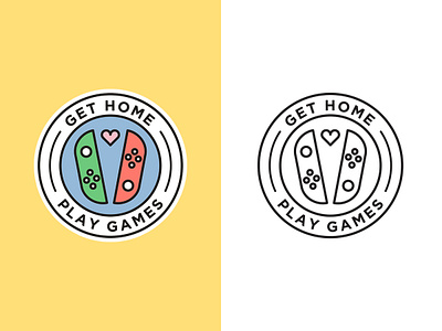 Get Home, Play Games badge games gaming insignia logo nintendo nintendo switch switch