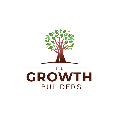 Self development logo branding design growth icon illustration logo people self development tree vector