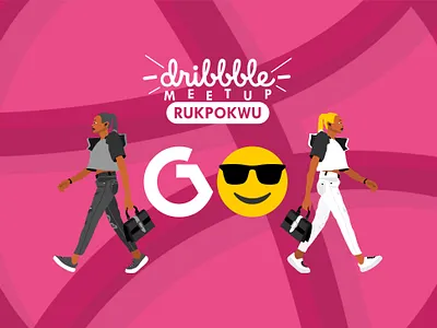 Dribbble Meetup Rukpokwu design flat illustration minimal vector
