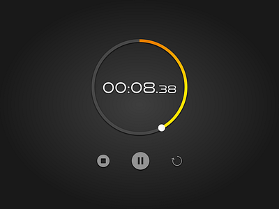 Countdown Timer black dailyui dark design flat minimal neon orange timer ui yellow