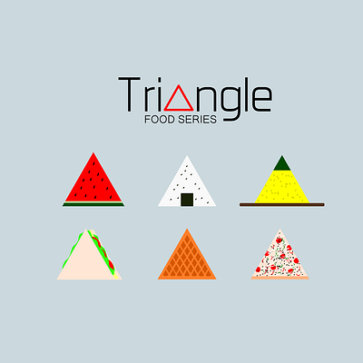 Triangle Food Series - Icons Illustration branding design food food and drink food illustration foodie icon design icon set illustration minimalist onigiri pictogram pizza sandwich simbol triagle tumpeng vector art waffle watermelon