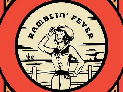 The kind that can't be measured by degrees! cowboy cowgirl illustration rambling western