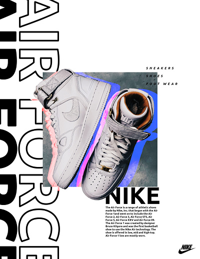 Product Poster Advertisement Concept - Nike adobe advertisement advertising branding concept concept design design exploration fashion fashion brand graphic design marketing photo editing photography photoshop posters product design typography