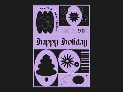 2019 Happy Holiday Cards design gohome graphic holiday holiday card holiday cards illustration poster present