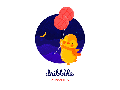 Dibbble invite design dribbble illustration invite