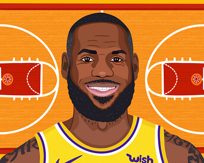 Lebron James basketball childrens books colorful digital art editorial editorial illustration graphic art illustration illustrator lebron lebron james nicole wilson portraits sports