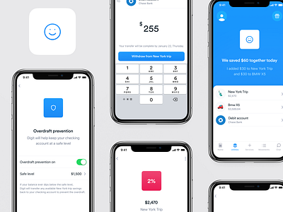 Manage savings & pay off debt - Mobile app bitcoin crypto wallet debt debuts design finance financial financial advisor financial app financial dashboard financial services fintech freelance iphone minimal mobile mobile app saving savings ui