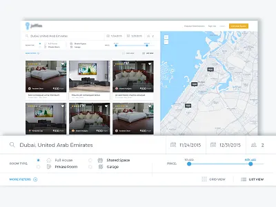 Online platform for accomodations booking design details page filters homepage hotel booking hotels icons inner page landing page listing map real estate realestate ui vector webpage website