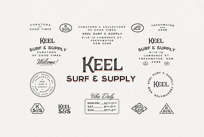 Keel Surf & Supply branding freshwater keel manly skate supply surf surfshop sydney visual identity