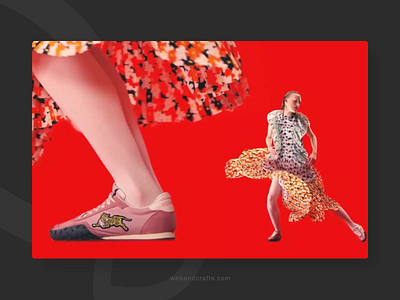 Fashion website banner animation ui ux