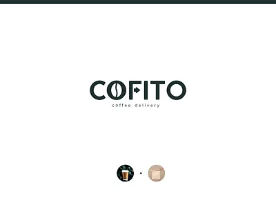 Cofito azerbaijan baku branding coffee cup delivery design icon illustration logo paper typography vector