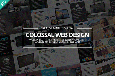 Colossal Web Design Bundle bundle code colossal deal design html5 plugin script template theme web wordpress