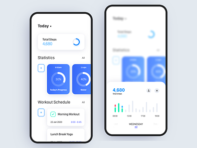 Workout Tracker - App Concept Design 041 app app design branding clean dailyui design identity minimal minimalist ui uidesign ux workout workout app workout tracker