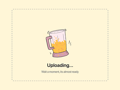 Uploading files cartoon comic daily 100 challenge dailyui design drag and drop file upload illustration image upload import minimal procreate ui ui ux