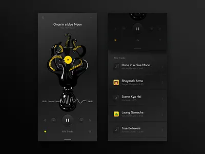 bitfuel.ui #2 app app design bitfuel black color concept dark design digital illustration music music app neuphorism ui design uidesign uiux ux