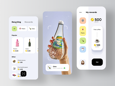 Recycling App for Garbage Sorting 🗑 eco ecology garbage recycle recycled recycled paper recycling rondesign scan scanner scanning sort sorting trash