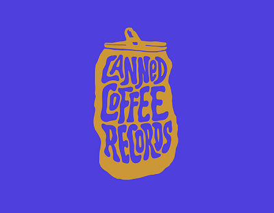 Canned Coffee Records clientwork coffee custom lettering digitalart hand drawn handlettering lettering logo designer logodesign logotype procreate record recordlabel typography