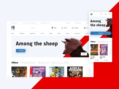 Comic Book Store (Ideo-grafika) comic design mobile site store ui ux