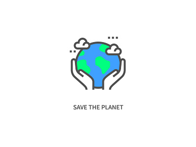 Save the Planet Icon best design designs ecology icon set icons kolo koloicons perfect pixel planet pollution recycling save vector