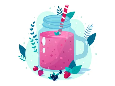 Smoothie adobe illustrator breakfast design food food and drink graphic healthy food illustration smoothie vector vector art