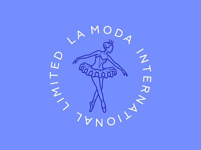 La moda a circle dance accessories ballerina ballet branding clothes cosmetics crown female girl illustration jewelry lady logo perfumery queen