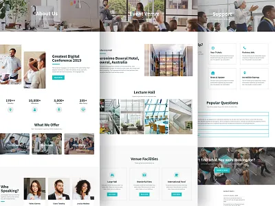 Event Homepage Web design - Inner Page design templates ui ux web website