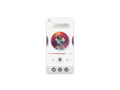 Neumorphic Music Player app design music app player skeuomorph skeuomorphism ui
