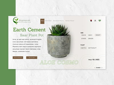 Single Product - Fake Brand #DailyUI12 aloe brand branding dailyui dailyuichallenge design fakebrand plant plants product web website