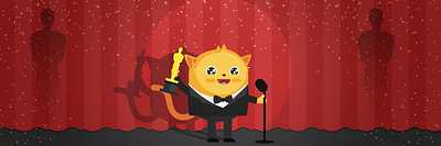 Oscar goes to Podo campaign design jotform mascot oscars podo social media banner