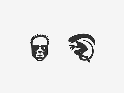 Icons for my favourite movies alien design dribbbleweeklywarmup icon illustration movie movies procreate terminator