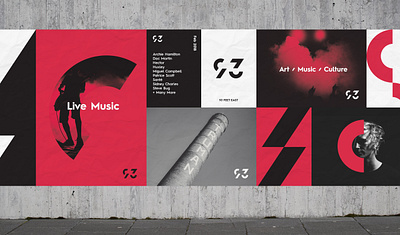 93 Feet East brand design brand identity branding design graphic design graphicdesign logo print print design