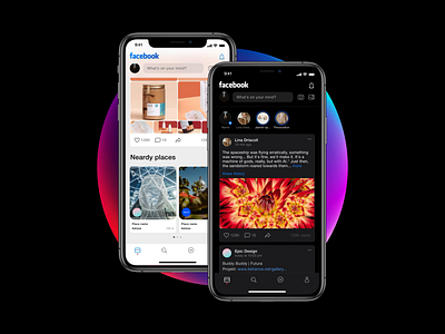 facebook app redesign concept for iOS | news feed after effects animation app design facebook interface mobile ui ux