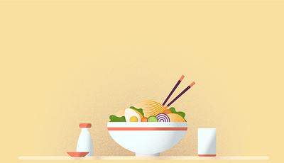 Ramen Bowl branding design graphic illustration illustrator logo logo design minimal vector web