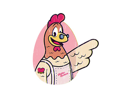Mother Clucker cartoon cartoon character cartoon design character character design chicken chicken logo comic illustration retro vector