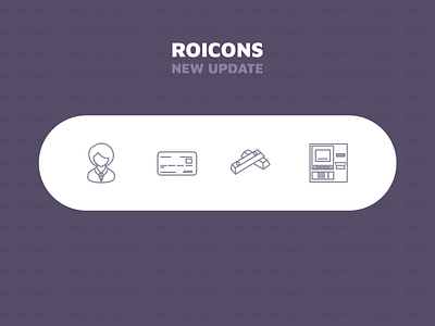 Roicons v. 1.02 - update of business icons on atm business woman change cash design flat icons gold golden bar golden bars icon design icon pack identificator investment pay payment rate withdraw