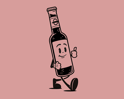 Bottle character design beer cartoon cartoon character cartoon design character character design craft beer design illustration vector