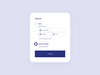 Payment Method UI Design by Ildiko Gaspar on Dribbble