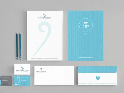 Brand Identity for Papadopoulion branding card corporate design flyer illustration logo typography