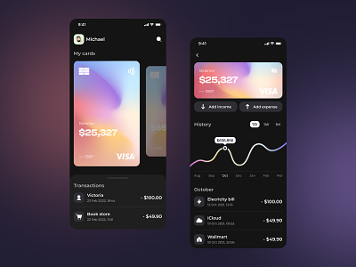 An Expense Tracker App Concept appconcept budget card expences finance fintechapp funds mobile design money paymnets savings transactions ui ux wallet web