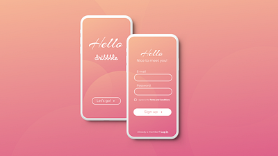 DailyUI #001 - Sign up 001 100days app dailyui design gradient sign up signup ui