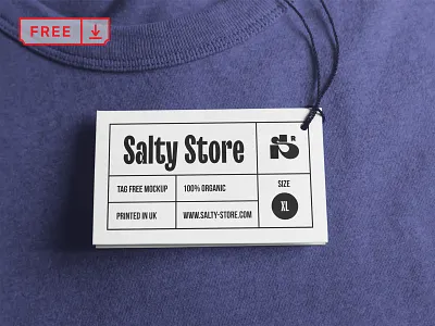 Free Clothing Tag Mockup branding design download free identity label logo mockup print psd tag tshirt
