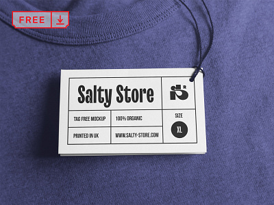 Free Clothing Tag Mockup branding design download free identity label logo mockup print psd tag tshirt