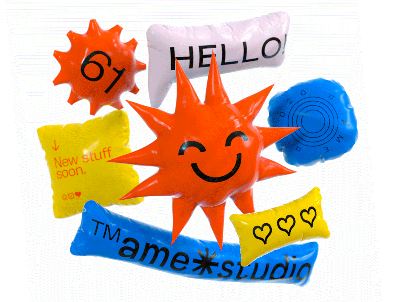 BALLOON // FOR FUN 3d abstract animation cinema4d fun key visual marvelous designer oldschool primitive skapes studio