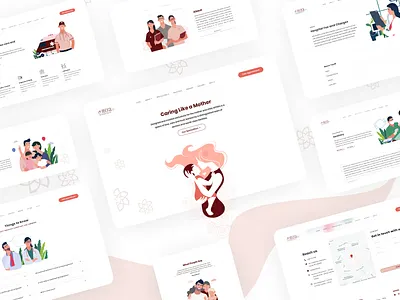 Mitera Hospital Website UI/UX Design design hospital medical minimal mother ui ui ux ui design uidesign uiux ux ux ui ux design uxdesign uxui web design webdesign website website design woman